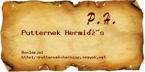 Putternek Hermiás névjegykártya